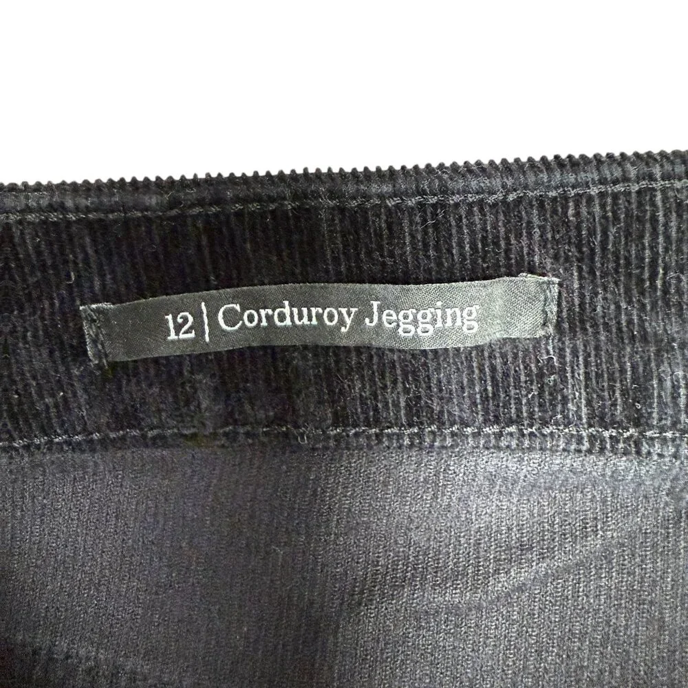 EUC Women's TALBOTS‎ Black Corduroy Jegging Jeans | Size 12
